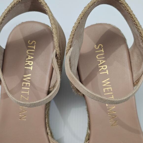 NEW Stuart Weitzman Mirela II Sandal Espadrille Wedge Adobe Tan Suede Size 11 - Picture 8 of 14